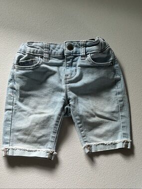 wonder nation Light Blue Denim Rolled-Hem Kids Shorts